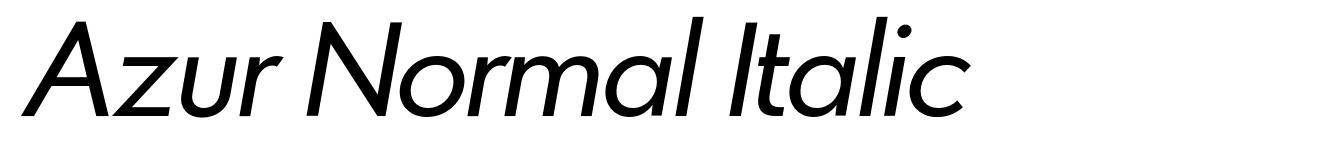 Azur Normal Italic